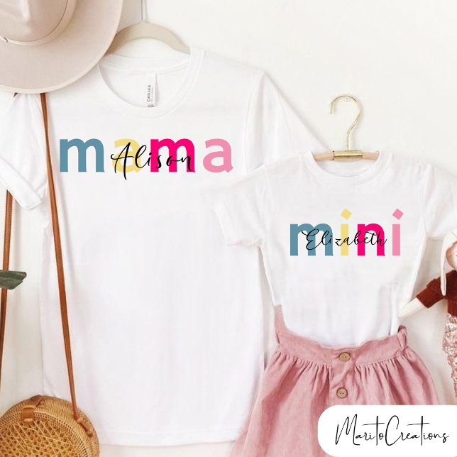 Mother and daughter mother's day t-shirt set (Criador carregado)