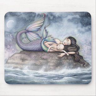 Mother Mermaid e Baby Mousepad por Molly Harrison