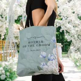 Mother of the Groom Sage Green Floral Wedding Tote