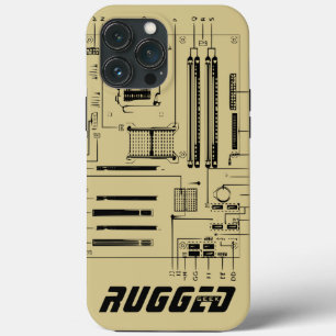 Motherboard Tech de GEEK RUGGGG a ouro e preto