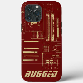 Motherboard Tech de GEEK vermelho e ouro RUGGGG