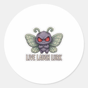 Mothman Viva Ria Espreita Cute Adesivo Redondo de 
