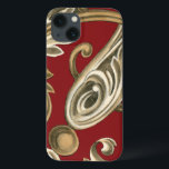 Motif Botânico Elegante com Folhagem de Tan<br><div class="desc">Um original de Ethan Harper que apresenta folhagem de bronzeado em um fundo vermelho. Este elegante motivo botânico seria um presente de excelente para qualquer um que desfrute de cores ousadas!</div>