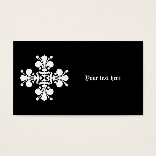 Motif branco elegante damask (Frente)