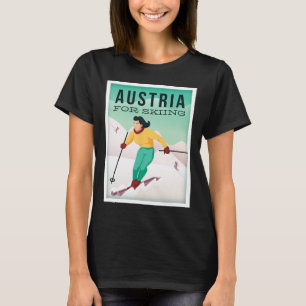 Motif De Esqui Da Áustria Com Polos De Esqui E Esq