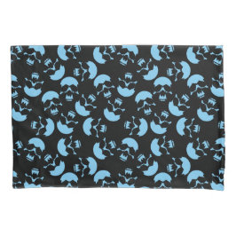 Motif de repetição azul e preto | Padrão do crânio