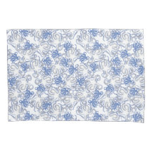 Motif Repetitivo Branco E Azul | Padrão Octopus