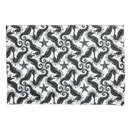 Motif Repetitivo Preto E Branco | Padrão do cavalo