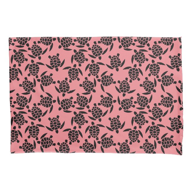 Motif Repetitivo Preto E Rosa | Padrão de tartarug (Frente)
