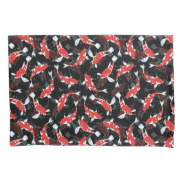 Motif Repetitivo Vermelho E Preto | Padrão de Peix