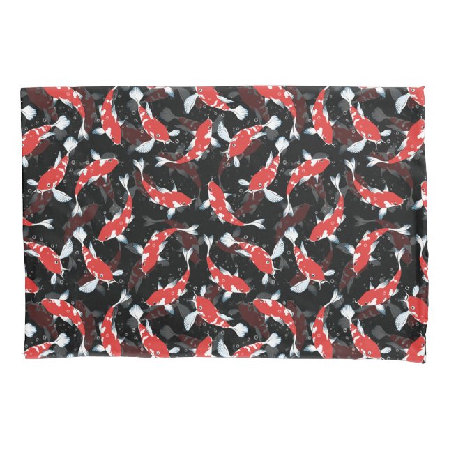 Motif Repetitivo Vermelho E Preto | Padrão de Peix (Frente)