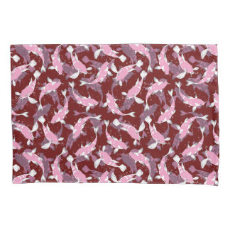 Motif Repetitivo Vermelho E Rosa | Padrão de Peixe