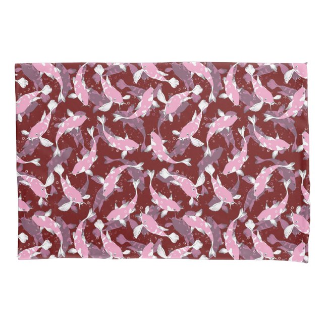 Motif Repetitivo Vermelho E Rosa | Padrão de Peixe (Frente)