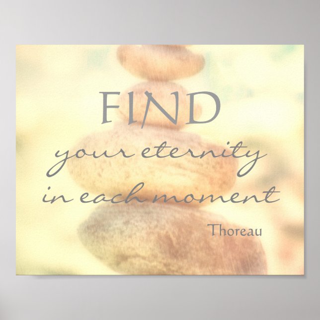 motiva Thoreau cita arte poster (Frente)