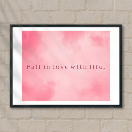 Motivação a vida diz poster do céu simples cor-de-