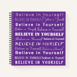 Motivação "Acredite em si mesma" em Roxo Real