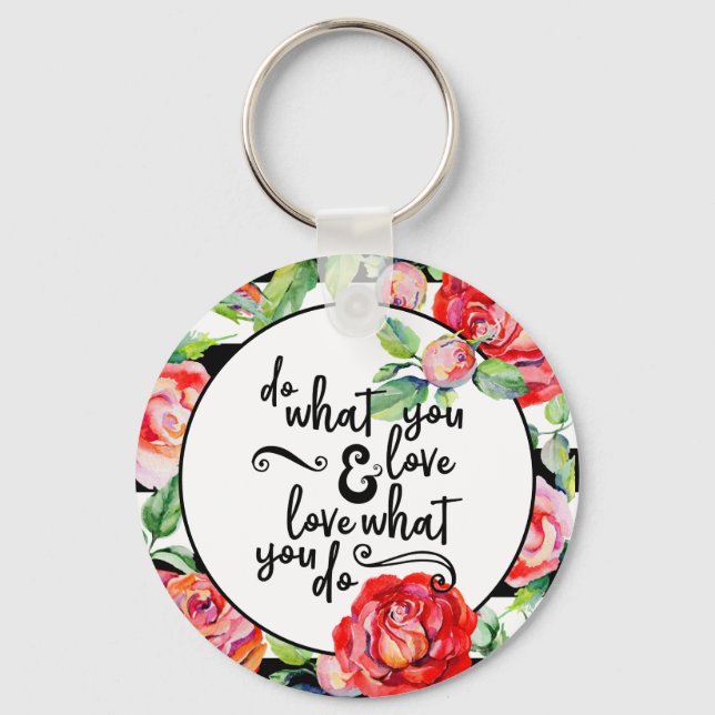 Motivação dos Rosas de Chaveiro de aspas Inspiraci (Frente)