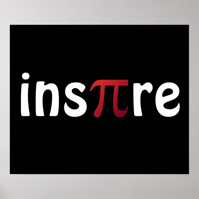 Motivação Matemática Inspire Pi Poster (Frente)