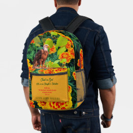 Motivações Inspiracionais Faith Impressas Backpack
