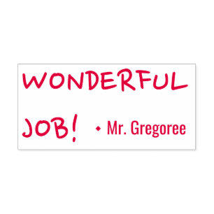 Motivando o "trabalho maravilhoso!" Carimbo de bor