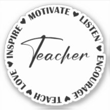 motivar ouvir encorajar ensinar amor Adesivo