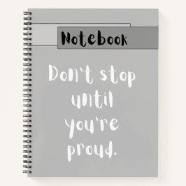 Motivational Minimalist Printable Spiral Notebook