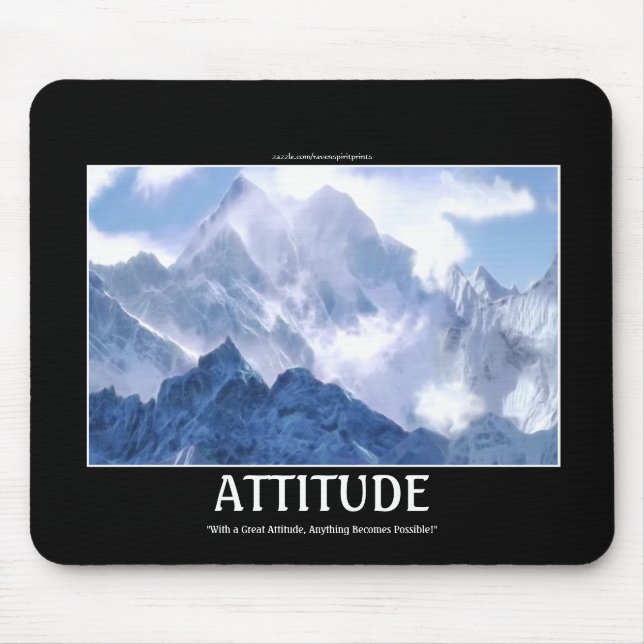 Motivational Range Mousepad ATTITUDE Mountain Rang (Frente)