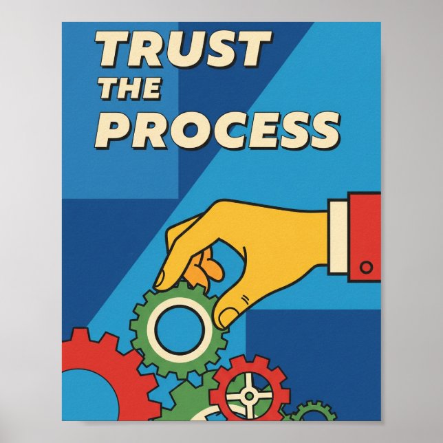 Motivational Trust The Process Retro Poster (Frente)