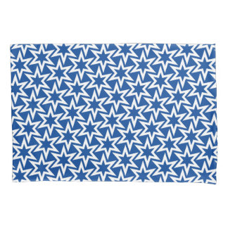 Motivo Azul e Branco | Padrão de Estrela Geométric