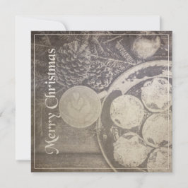 Motivo de Natal Antigo com Biscoitos e Café