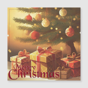 Motivo de Natal, com Presentes sob a Árvore de Nat