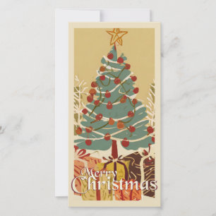 Motivo de Natal, com Presentes sob a Árvore de Nat