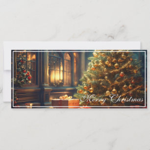 Motivo de Natal com Presentes sob a Árvore de Nata
