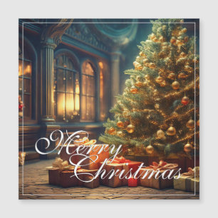 Motivo de Natal com Presentes sob a Árvore de Nata