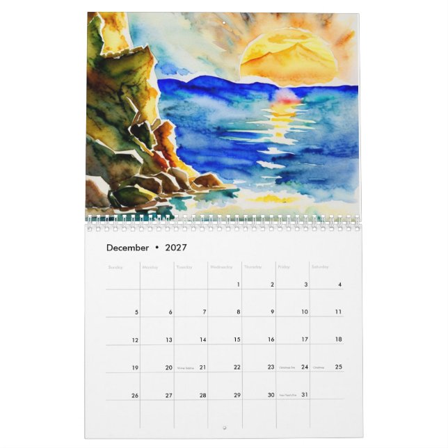 Motivo Do Calendário Do Ano (Dez 2027)