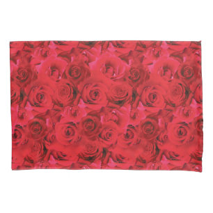 Motivo Floral Repetitivo Padrão de Rosas Vermelh