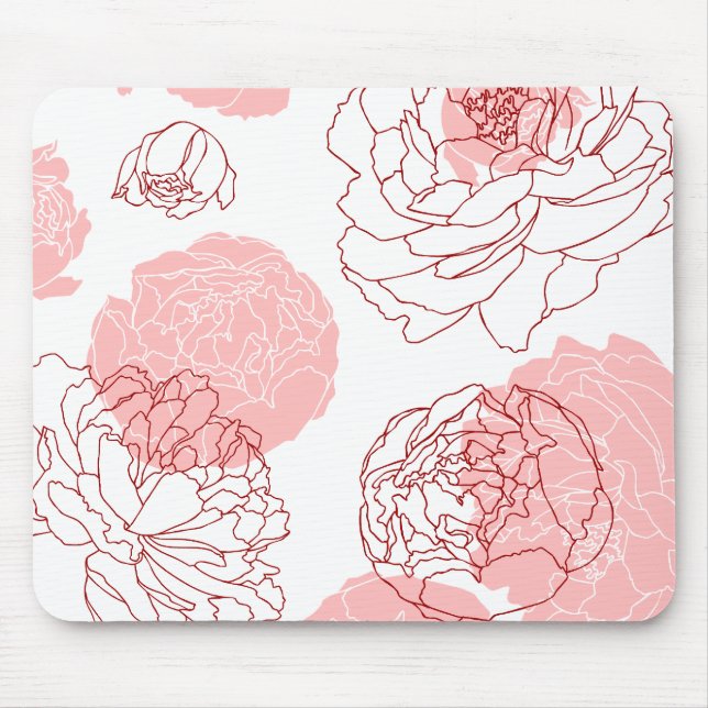 Motivo Mousepad da peônia (Frente)