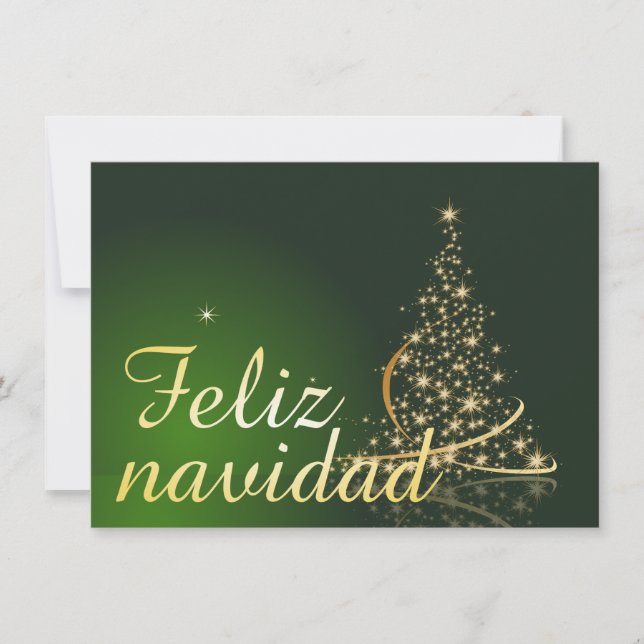 Motivo natalício verde com árvore de Natal. (Frente)