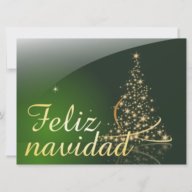 Motivo navideño verde con arbol de navidad. V2.0 (Frente)