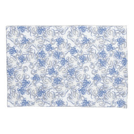 Motivo Repetitivo Branco e Azul | Padrão de Polvo