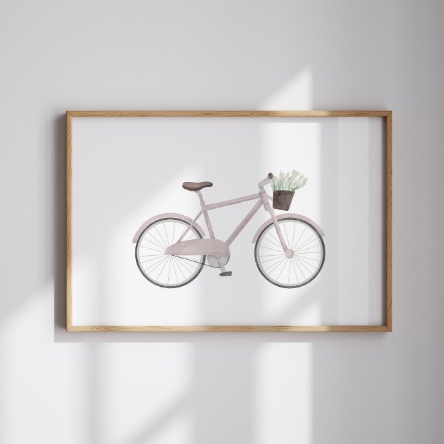 Moto cor-de-água, cor-de-rosa, com poster (Criador carregado)