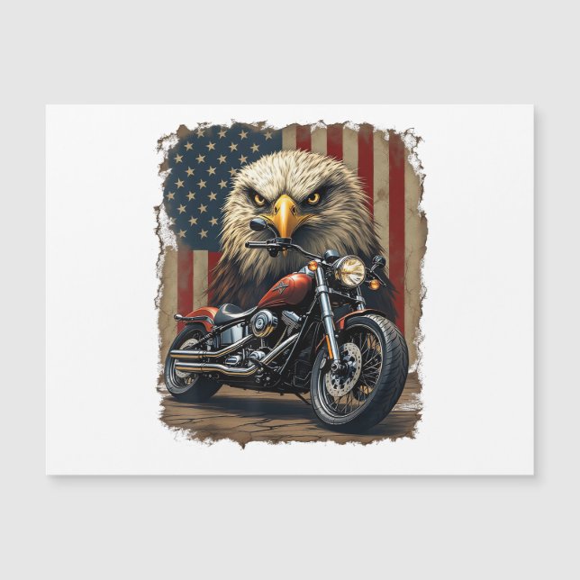Moto EUA Bandeira Retro Biker Chopper (Frente)