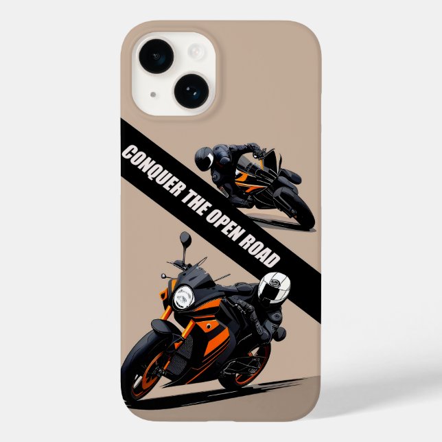 Moto Laranja Preta Para Motociclistas E Ciclistas (Verso)