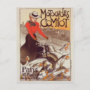 Motocicleta Comiot - Cartão postal Paris Vintage