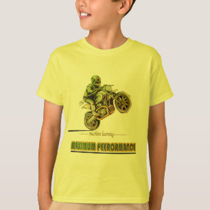 Motocicleta de camiseta desportiva