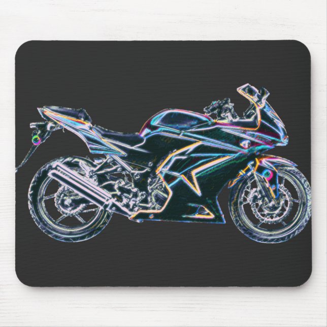Motocicleta de néon Mousepad da bicicleta do (Frente)