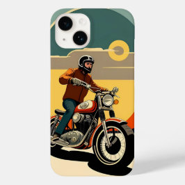 Motociclista Estilo Retrô