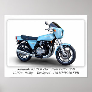 Motociclo Kawasaki KZ1000 Z1R - Impressão de taman