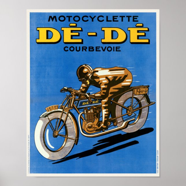Motocicloette De France Poster vintage 1927 (Frente)