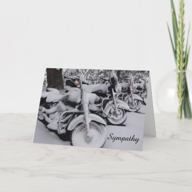 Motociclos no Cartão de condolências de Neve para  (Frente)